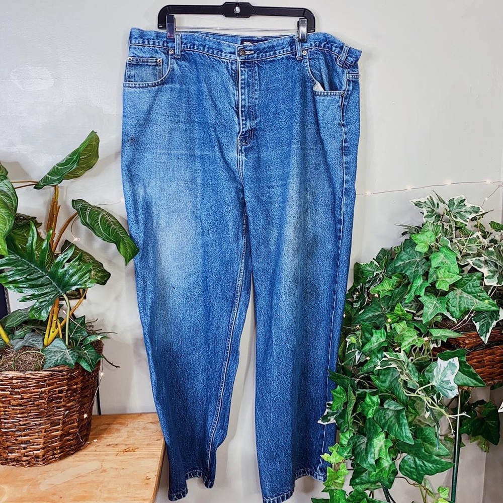 90s Vintage Faded Glory Dark Blue High Wasted Denim Jeans